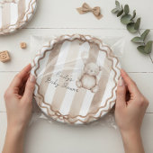Bearly Wait Neutral Teddy Baby Shower Pappteller