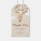 Bearly Wait Neutral Teddy Bären Balloon Baby Showe Geschenkanhänger (Vorderseite)