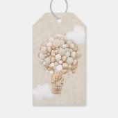 Bearly Wait Neutral Teddy Bären Balloon Baby Showe Geschenkanhänger (Rückseite)