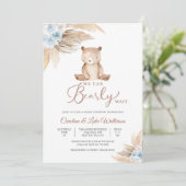 Bearly Wait Teddy Baby Shower Invitation Einladung (Stehend Vorderseite)
