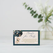 Bearly Wait Teddy Balloon Baby Shower books Begleitkarte (Stehend Vorderseite)