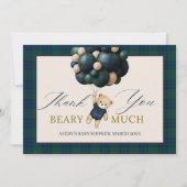 Bearly Wait Teddy Balloon Baby Shower books Dankeskarte (Vorderseite)