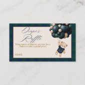 Bearly Wait Teddy Balloon Baby Shower diaper Begleitkarte (Vorderseite)