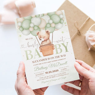 Bearly Wait Teddy Bär Baby Shower Einladung