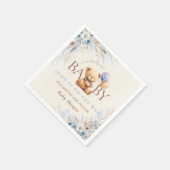 Bearly Wait Teddy Bär Baby Shower Tischdesign Serviette (Ecke)