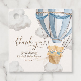 Bearly Wait Teddy Bär Danke Zwillings Babyparty Geschenkanhänger