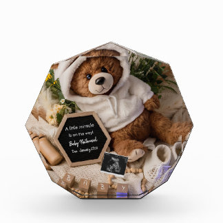 Bearly Wait Teddy Bär Schwangerschaftsankündigung Fotoblock