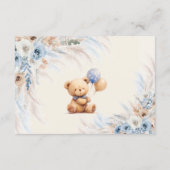 Bearly Wait Teddy Bear Baby Shower Diaper Raffle Begleitkarte (Rückseite)