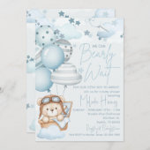 Bearly Wait Teddy Bear Baby Shower Einladung (Vorne/Hinten)