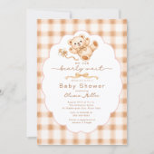 Bearly Wait Teddy Bear Baby Shower Invite Einladung (Vorderseite)