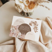 Bearly Wait Teddy Bear Neutral Diaper Raffle Begleitkarte