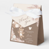 Bearly Wait Teddy Bear Neutral Thank You Boho Geschenkschachtel (Vorderseite)