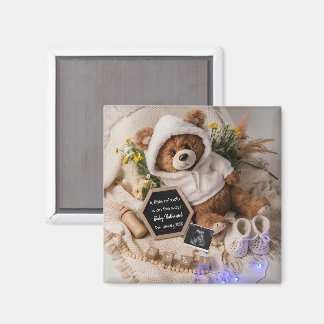 Bearly Wait Teddy Bear Pregnancy Announcement gift Magnet