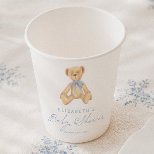 Bearly Wait Vintage Teddy Bär Baby Shower Pappbecher
