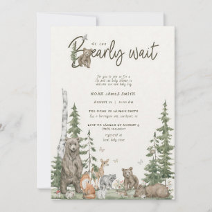 Bearly Wait Woodland Bear Sip & See Einladung