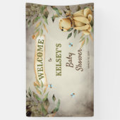 Bearly Wait Woodland Teddy Bear Boy Baby Dusche Banner (Vertikal)