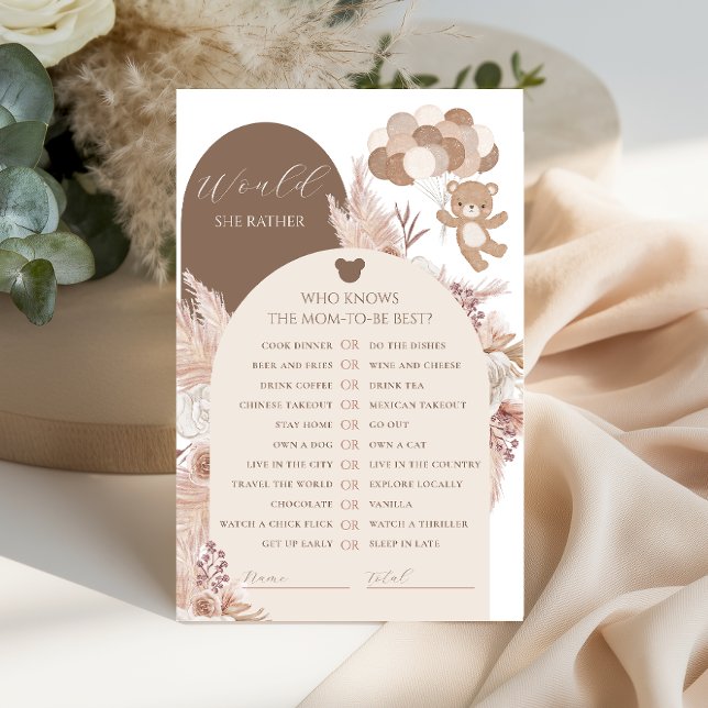 Bearly Wait Would She Rather Neutral Baby Game (Von Creator hochgeladen)