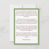 Bearly warte tedgreen Baby Dusche Danke Karte (Rückseite)