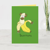 Bearnana - Funny Bear Banana Grußkarte Karte (Vorderseite)