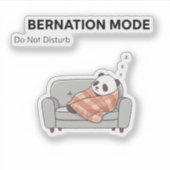 Bearnation Mode Panda Sticker – Lazy Vibes (Vorderseite)
