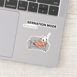 Bearnation-Modus Panda-Aufkleber – Lazy Vibes Aufkleber