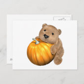 BearPumpkin Postkarte (Vorne/Hinten)