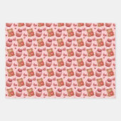Bears and Cupcakes Valentines Wrapping Paper Geschenkpapier Set (Vorderseite)