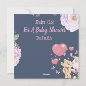 Bears Baby Shower Einladung (Rückseite)