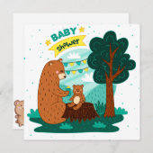 Bears Baby Shower Einladung (Vorne/Hinten)