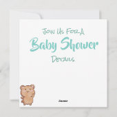 Bears Baby Shower Einladung (Rückseite)