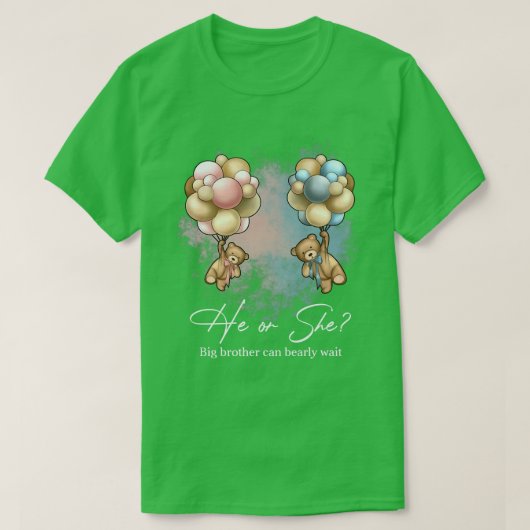 Bears Balloons Big Brother kann frühzeitig warten  T-Shirt (Design vorne)