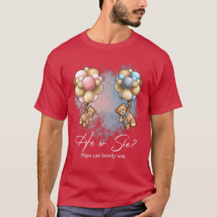 Bears Balloons Papa kann frühzeitig Geschlechtsver T-Shirt