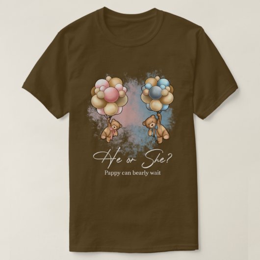 Bears Balloons Pappy kann frühzeitig abwarten Gesc T-Shirt (Design vorne)