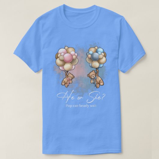 Bears Balloons POP kann frühzeitig auf Gender-Enth T-Shirt (Design vorne)