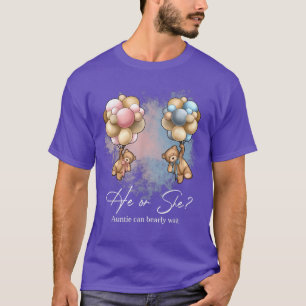 Bears Balloons Tante kann frühzeitig warten Gender T-Shirt