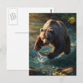Bears Bounty: Fischfest Postkarte (Vorne/Hinten)