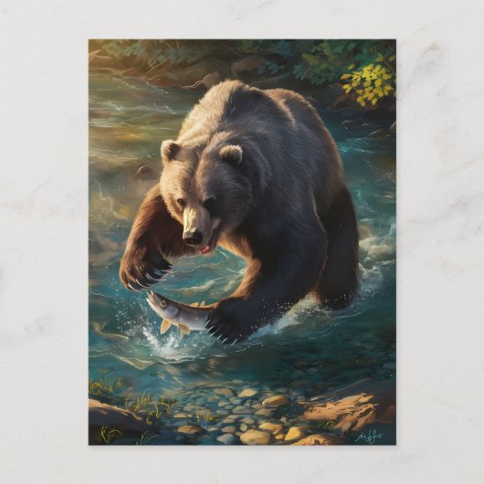 Bears Bounty: Fischfest Postkarte (Vorderseite)