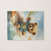 Bear's Day surfen am Strand Puzzle (Horizontal)