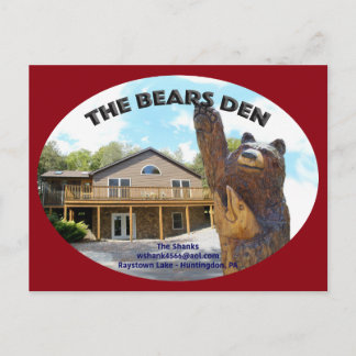 Bears Den Cabin Postkarte