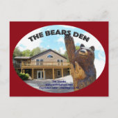 Bears Den Cabin Postkarte (Vorderseite)