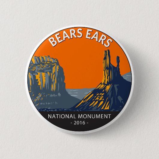 Bears Ears National Monument Utah Vintage Button (Vorderseite)