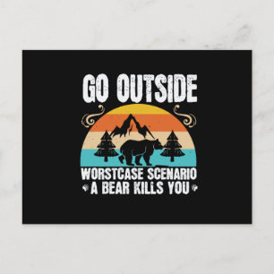 Bears - Go Outside Worst Case Szenario Postkarte