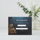 Bears Guessing Count Game Baby Showspiel Einladung (Stehend Vorderseite)