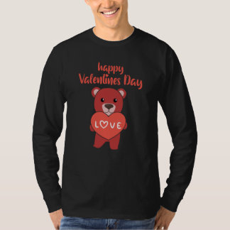 Bears happy Valentine's Day Cute Animals With Hear T-Shirt