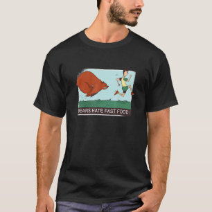 Bears Hate Fast Food Marathon Laufende Motivation  T-Shirt