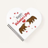 Bears & Hearts Valentine's Day Notebook Notizblock (Vorderseite)