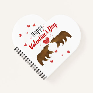 Bears & Hearts Valentine's Day Notebook Notizblock