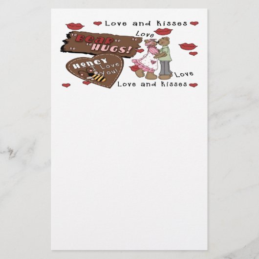 Bears Hugs Stationery Briefpapier (Vorderseite)
