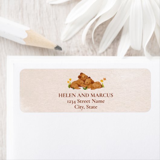 Bears Illustration Babydusche Rückführungszeichen (Insitu)