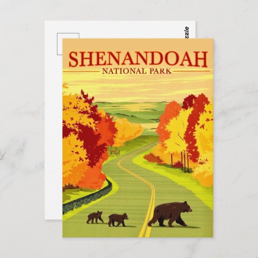 Bears in Shenandoah NP Postcard Postkarte (Vorne/Hinten)